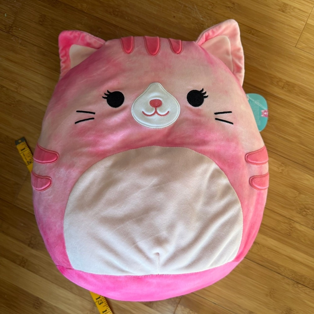 Squishmallow Pink Cat Plush‎ 12" Large Kellytoy Original Soft Stuffed Animal
